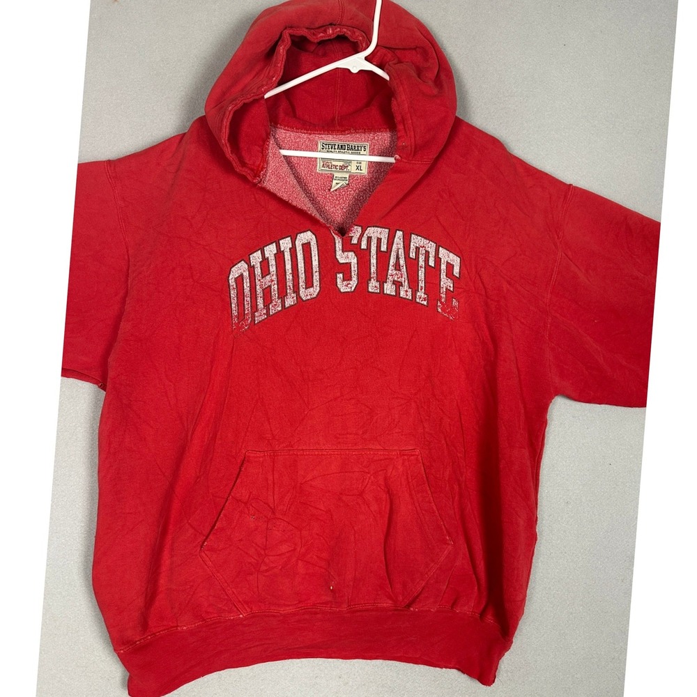 Ohio State Buckeyes Hoodie Mens XL Red NCAA Pullover Sweatshirt Steve and Barrys